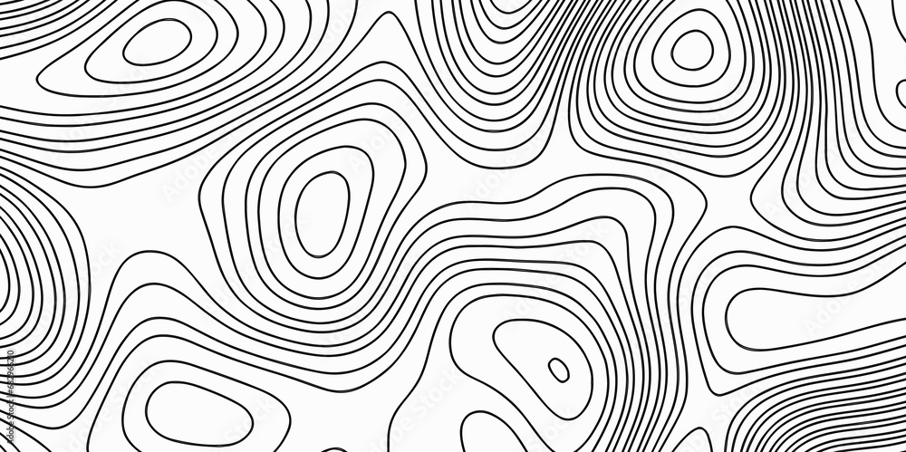 Topographic Map in Contour vine map with curvy wave isolines vector Topographic Map in Contour in Contour Line Light topographic and Ocean topographic line map with curvy