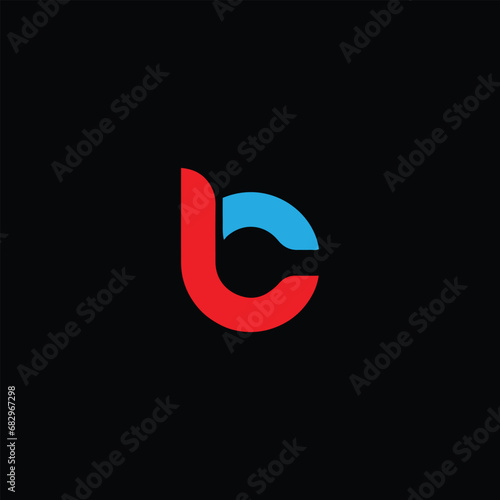letters bc text logo design vector