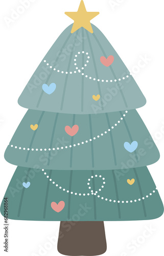 Hand Drawn Christmas Tree illustration 