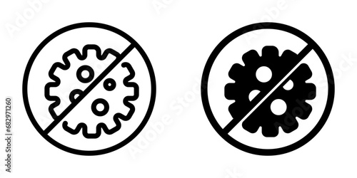 No Virus Icon. symbol for mobile concept and web design. vector illustration