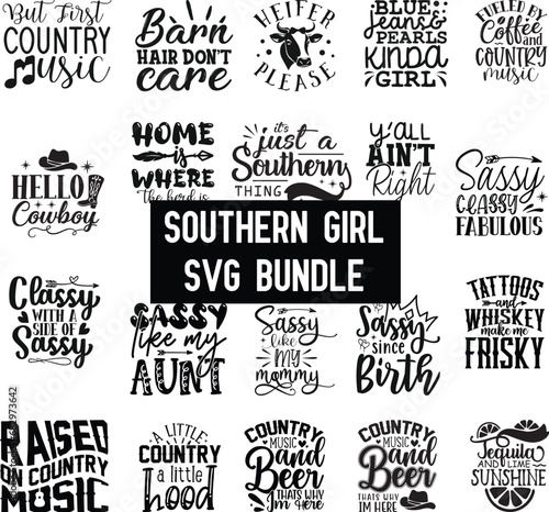 Southern girl svg bundle photo