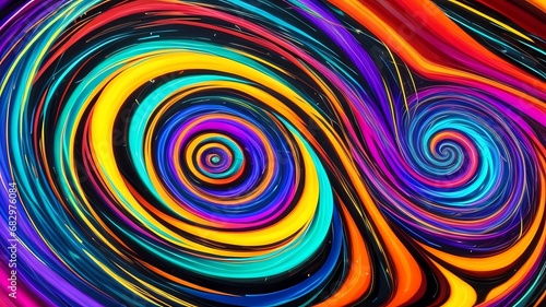 Arco Iris Ilustrado  Figuras Circulares con Textura y Color. Espirales Vibrantes  Arte en V  rtices y Figuras Circulares. Girando en Color  Ilustraciones de Remolinos y Texturas