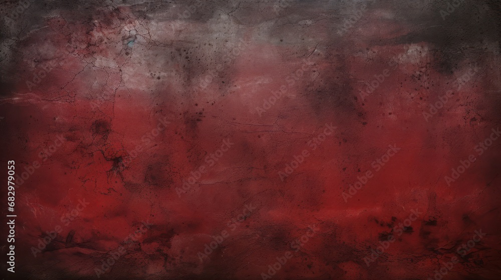 Abstract background of shabby concrete wall texture with bright red paint and weathered pieces. Abstract background of shabby concrete wall texture with bright red paint and weathered pieces.