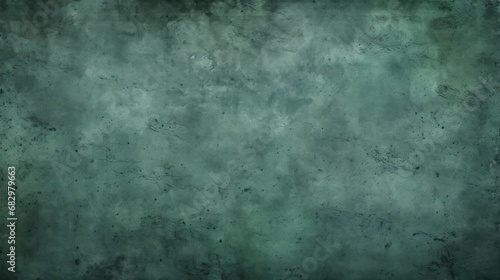 Abstract background of shabby concrete wall texture with dark green color and weathered pieces.