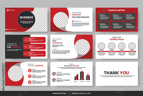 business presentation template elements on a white background. Vector infographics