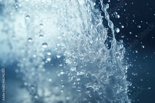 A close-up view of a water fountain with bubbles. This picture can be used to depict relaxation  serenity  or water-themed concepts