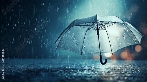 umbrella under rain photo
