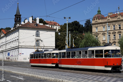Characteristic trolleybus of the city of Prague photo