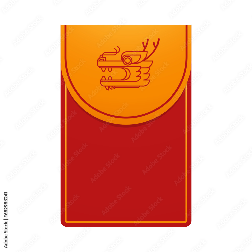 Happy Chinese new year pack 2024 the dragon zodiac sign. Lantern, Asian elements gold. Happy new year 2024 year of the dragon. Dragon head logo. 
