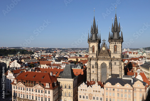 Wallpaper Mural Top view of the city of Prague Torontodigital.ca