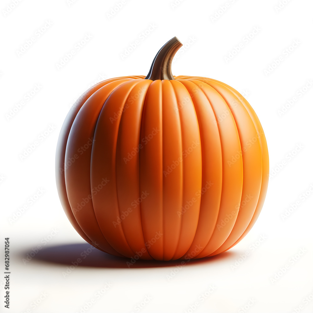 Vibrant Orange Ribbed Pumpkin Image with Smooth Surface Gradient - Fall Harvest and Halloween Decoration Concept Stock Photo Vibrant Orange Ribbed Pumpkin Image with Smooth Surface Gradient - Fall Harvest and Halloween Decoration Concept Stock Photo