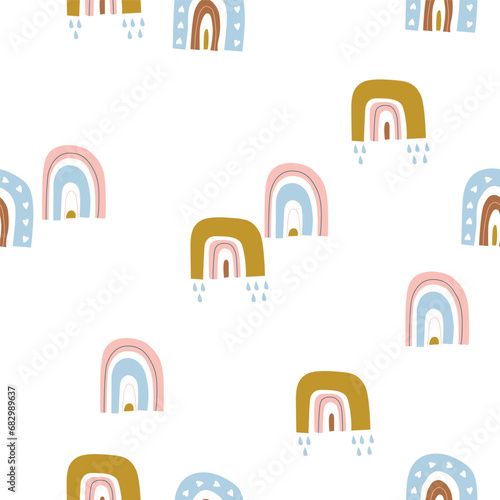 rainbows vector illustration. Great for wallpaper, fabric white background