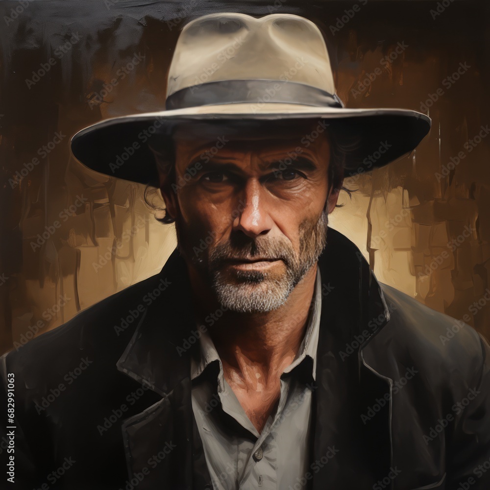 Timeless grace in headwearon on gray background, generativ ai Timeless grace in headwearon on gray background, generativ ai