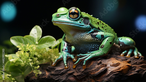 green frog on a green moss © Vahagn
