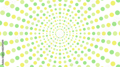 放射状に広がる水玉模様の背景