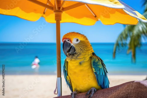 Macaw vacation nature birds blue caribbean exotic colorful parrot tropical bright