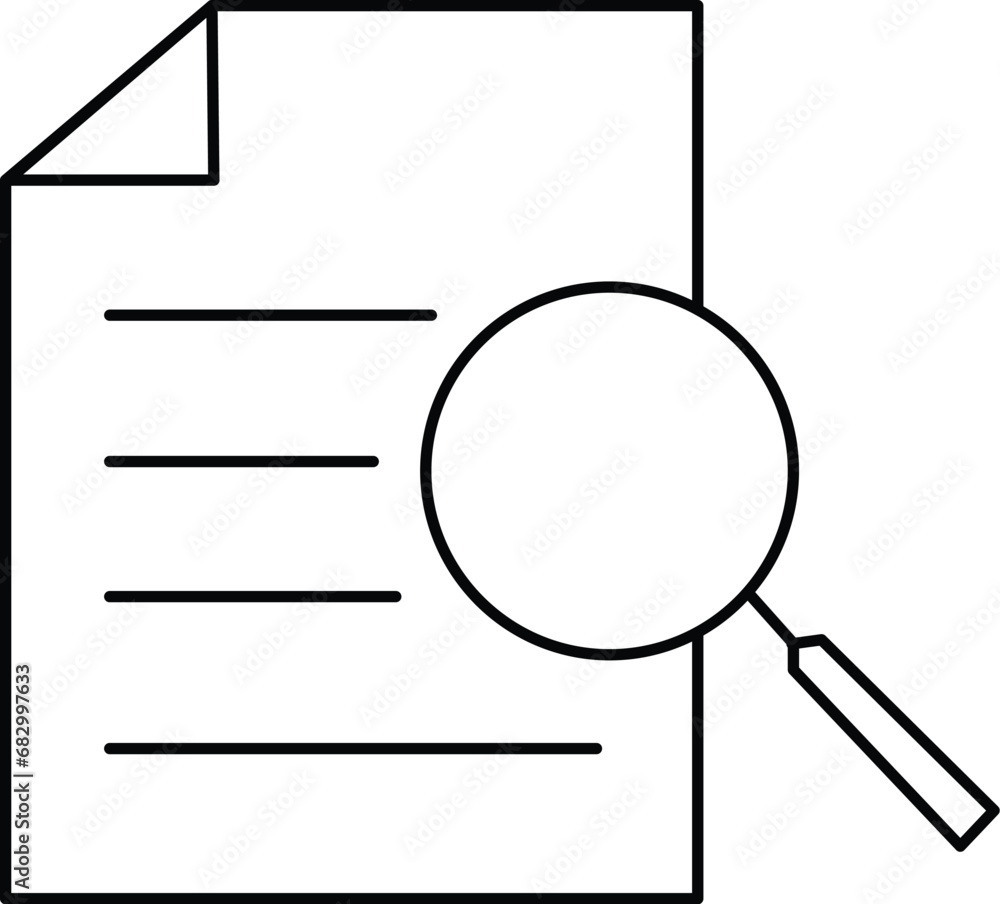 search for information icon vector. Glowing Research case study icon. Report document symbol. search for information icon vector. Glowing Research case study icon. Report document symbol.