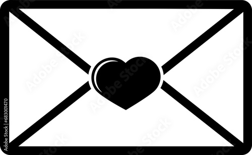 vector illustration of message and red hearts