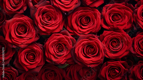 Red roses background. Beautiful flowers for valentine s day. Colorful background.