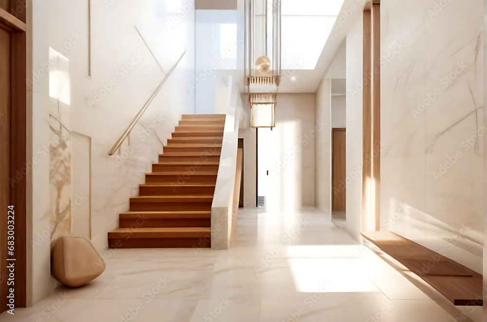 Obraz premium Minimalist interior design of modern living room. generative AI