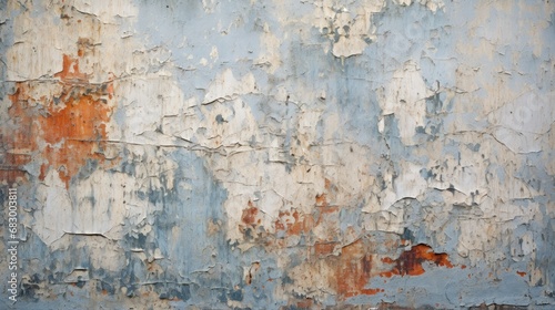 old cracked and mouldy paint on a wall - background texture