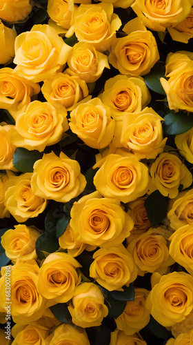 Yellow roses background. Beautiful flowers for valentine s day. Colorful background.