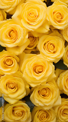 Yellow roses background. Beautiful flowers for valentine s day. Colorful background.
