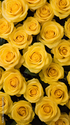 Yellow roses background. Beautiful flowers for valentine s day. Colorful background.