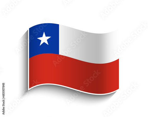 Free Download Vector Chile waving Flag Icon - GFXLoad
