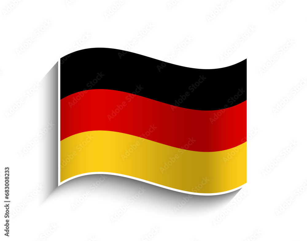 Vector Germany waving Flag Icon Vector Germany waving Flag Icon