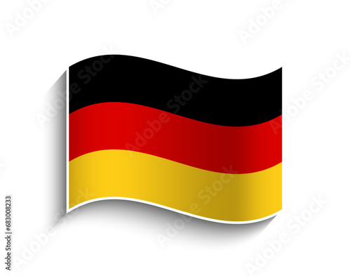 Vector Germany waving Flag Icon
