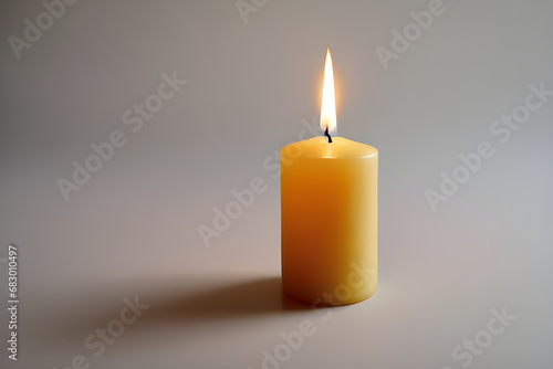 burning candle. generative ai