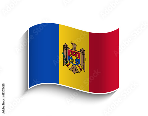 Free Download Vector Moldova waving Flag Icon - GFXLoad