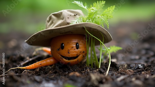 Wallpaper Mural A winter snowman with a carrot nose and a big smile ,Winter Landscape,Panaromic Image Torontodigital.ca