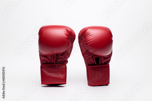 boxing gloves on a light background and space for text, boxing gloves on a light background, boxing gloves, boxing, gloves, sports gloves © MH