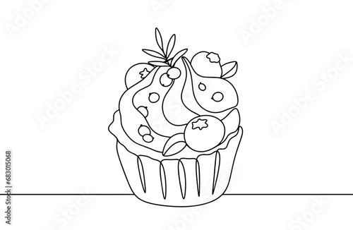 Berry. Muffin. One line