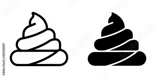 Poop icon. symbol for mobile concept and web design. vector illustration photo