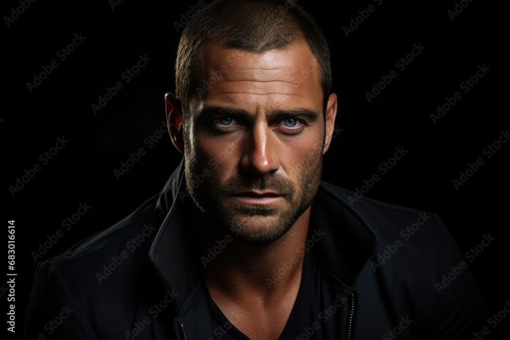 A detailed view of a person wearing a black shirt, showcasing their outfit. A detailed view of a person wearing a black shirt, showcasing their outfit.