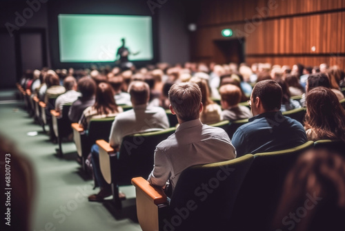 Generative AI image of audience in lecture hall photo