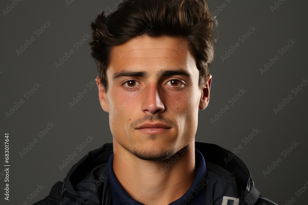 Obraz premium man resume or passport photo