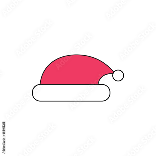 illustration of a Santa cluse hat