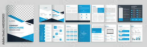 Corporate brochure template. New busines company catalog design