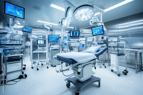 operating room with the most modern and developed medical equipment