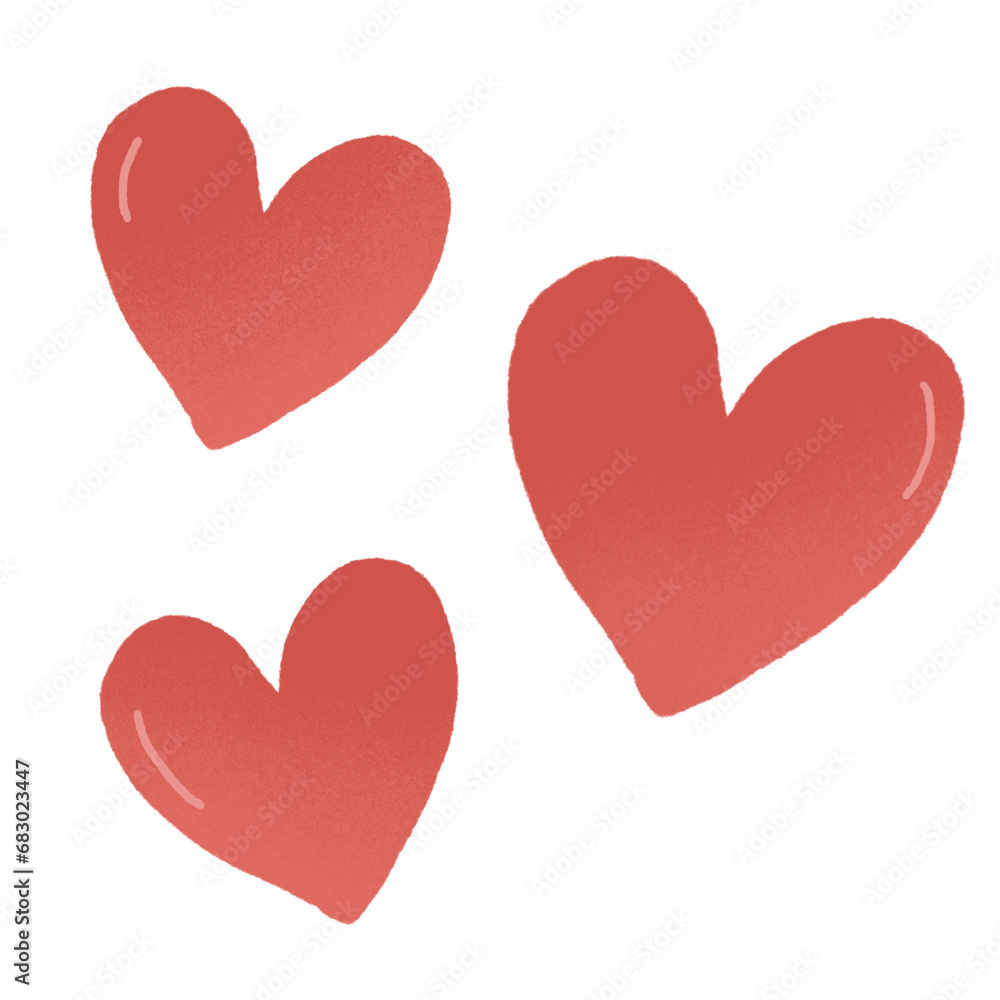 Hand Drawn 3 Red Heart Valentines Doodle
Hand Drawn 3 Red Heart Valentines Doodle