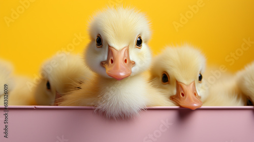 close up of cute young ducklings © Vahagn