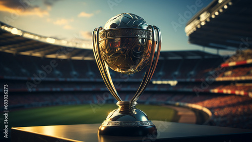 the world trophy in the stadium