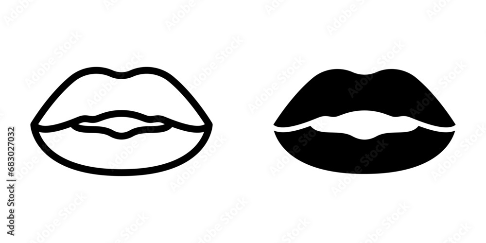 Lips icon. symbol for mobile concept and web design. vector illustration