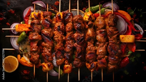 A dazzling array of skewered and grilled meats
