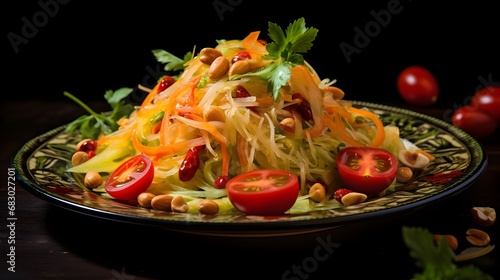 A vibrant Thai papaya salad