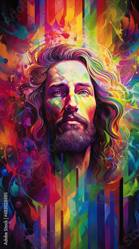 Jesus Cristo colorido 